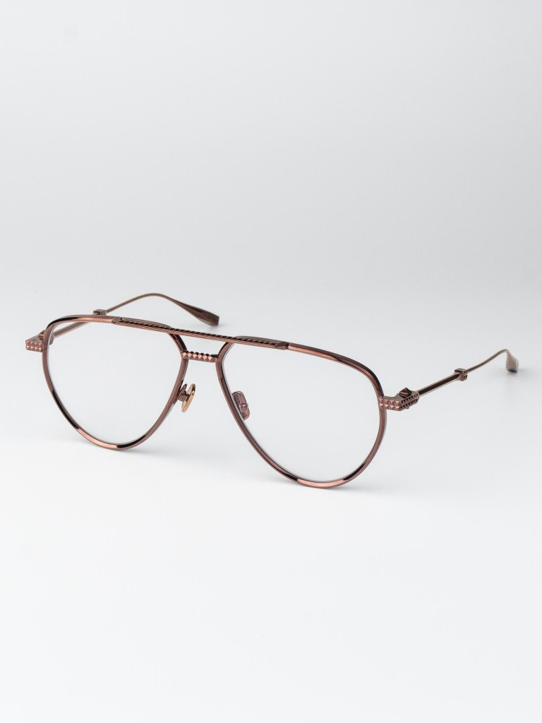 Valentino Men Eyeglasses Rose Gold Pilot V-Stud-Ii Vlx-133 C